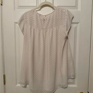 White polka dot blouse